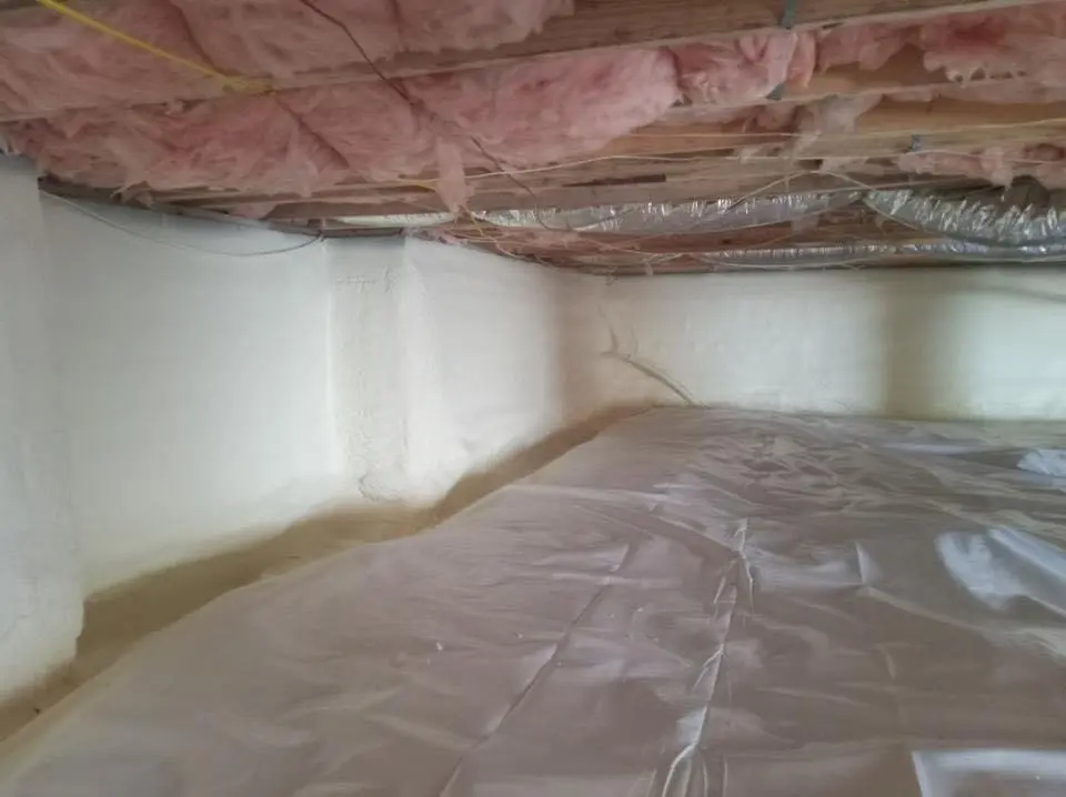 Crawl space encapsulation with closed-cell spray foam for Attic Insulation in Scottsbluff